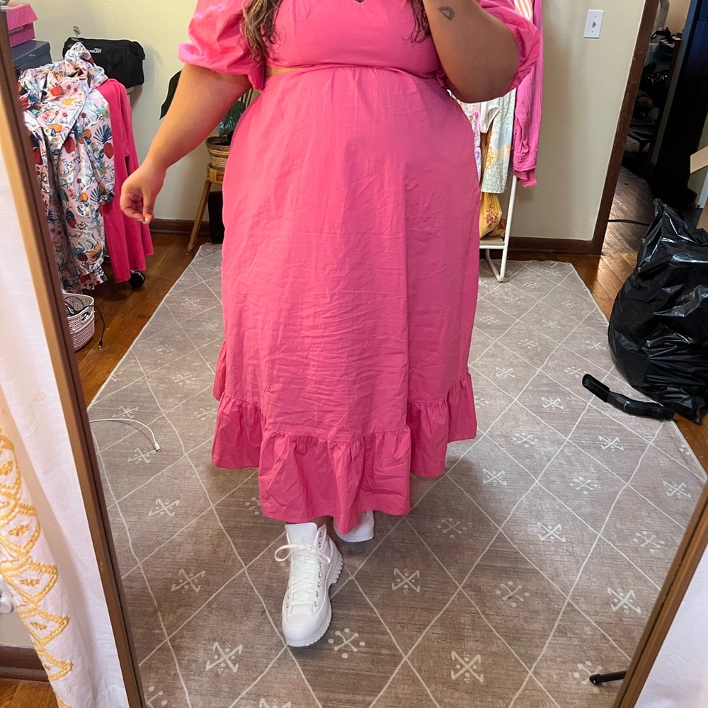 Amazon Pink Backless Dress